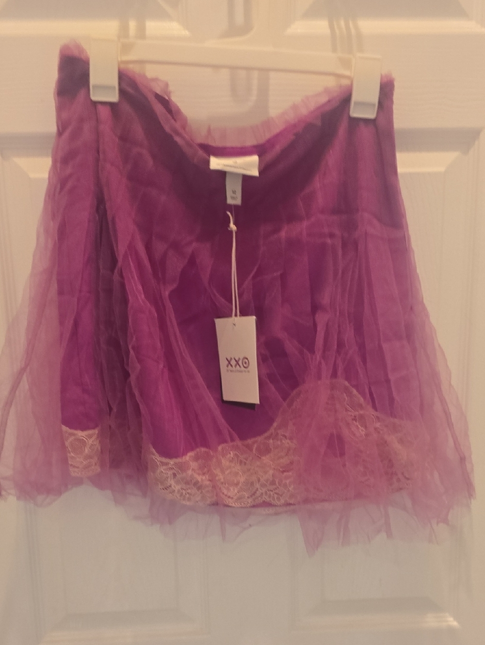 Rodarte for Target Purple Tulle Skater Skirt with Lace Hem